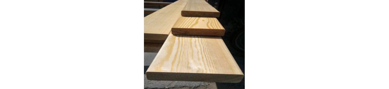 Палубная доска из лиственницы класс С 28x90x3000 мм